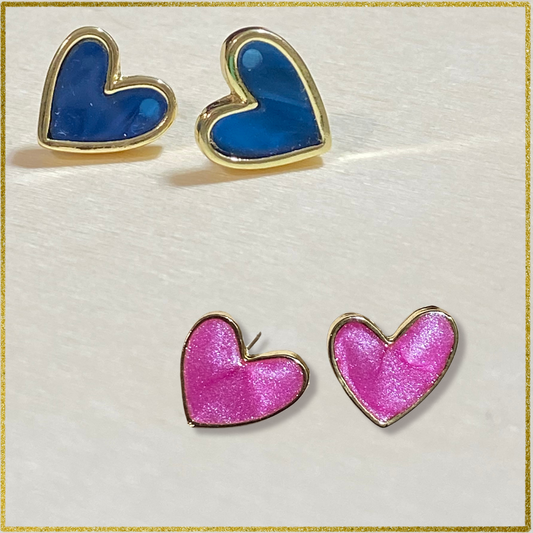 Shimmer Heart Earrings