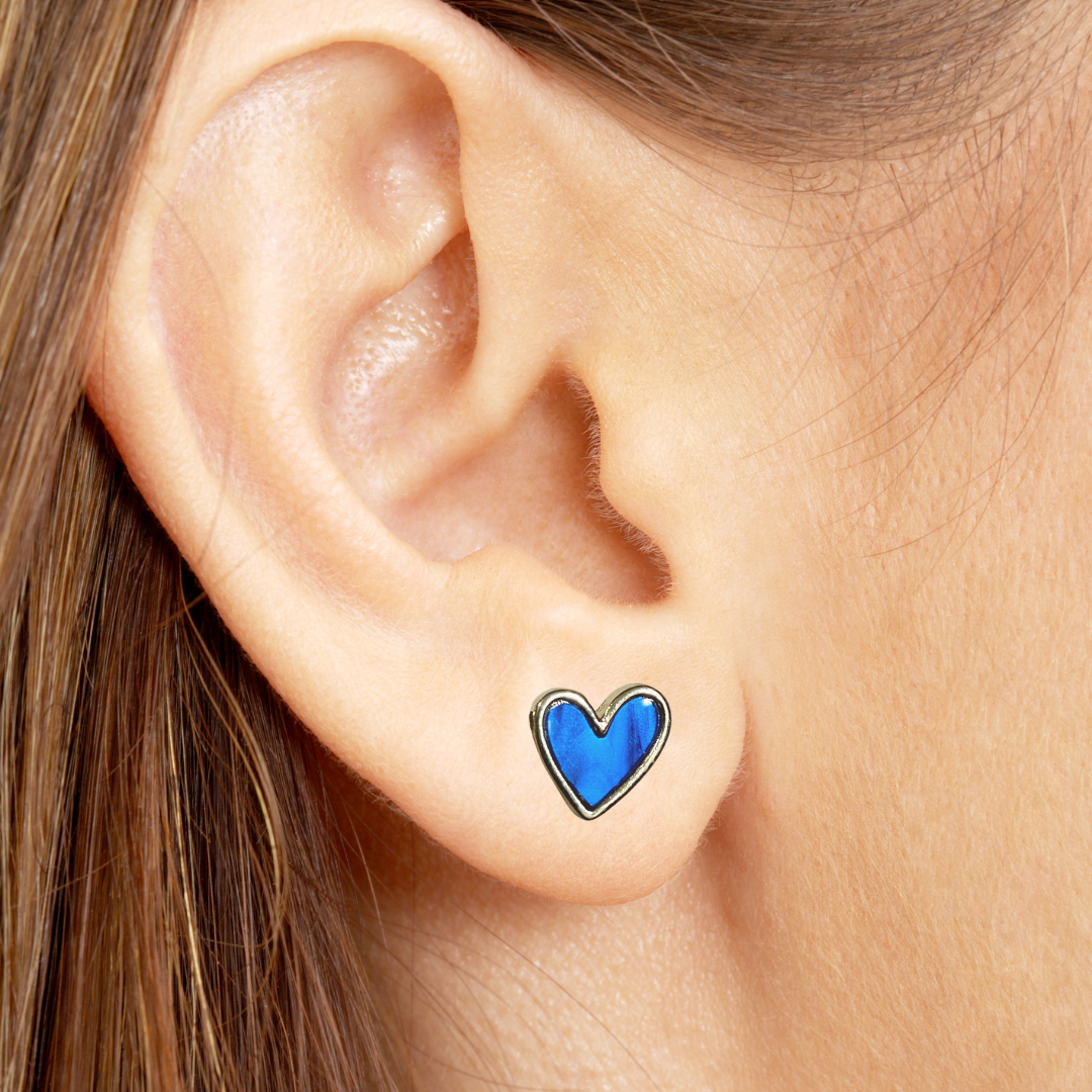 Shimmer Heart Earrings