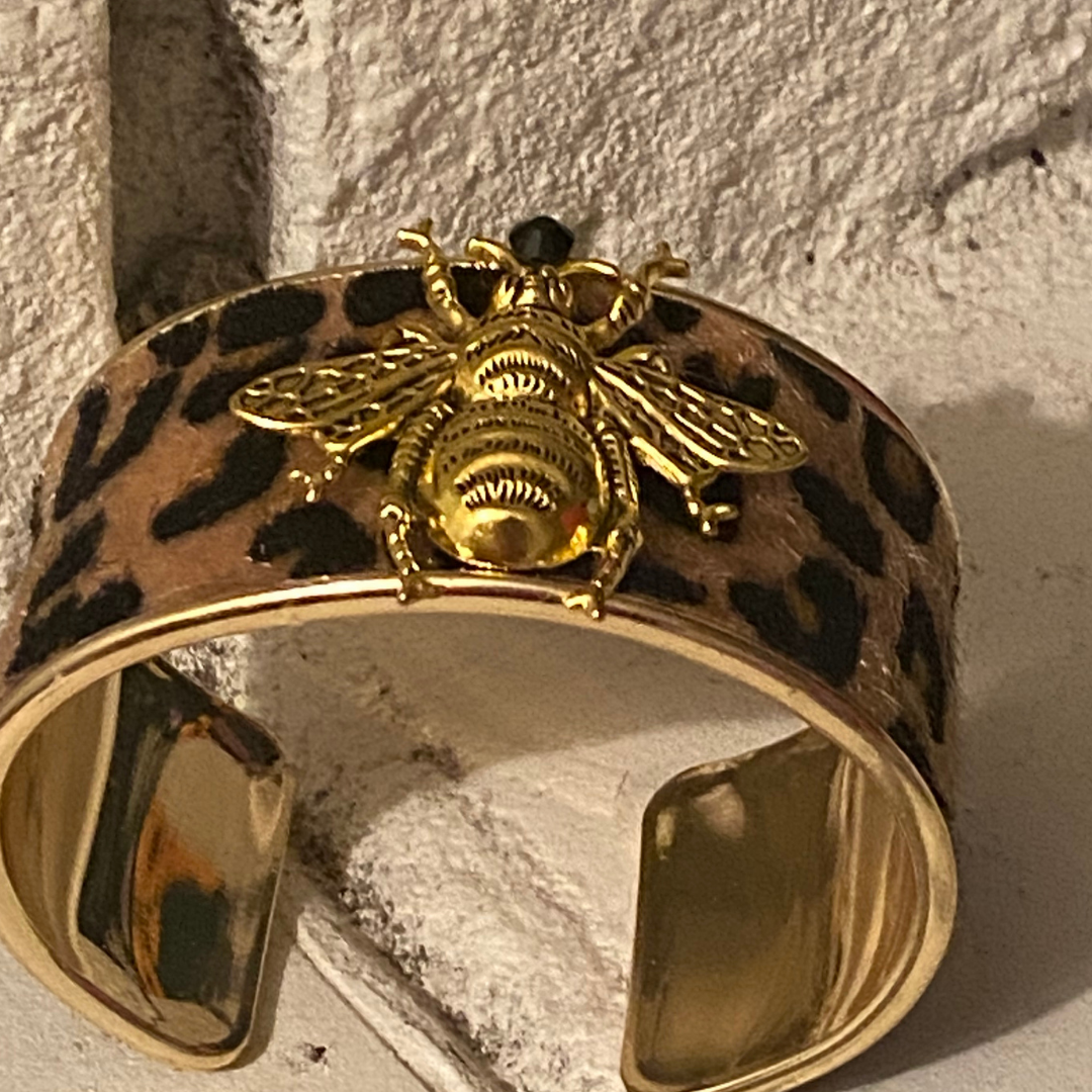 Wild Queen Bee Cuff Bracelet