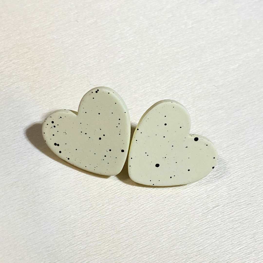 Polymer Clay Heart Earrings