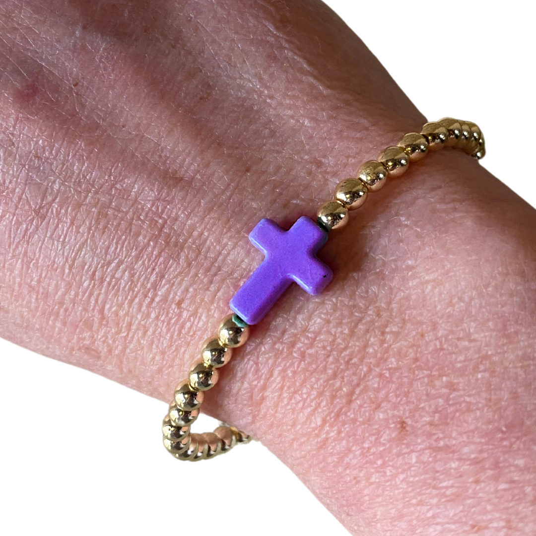 Enamel Cross Bracelet