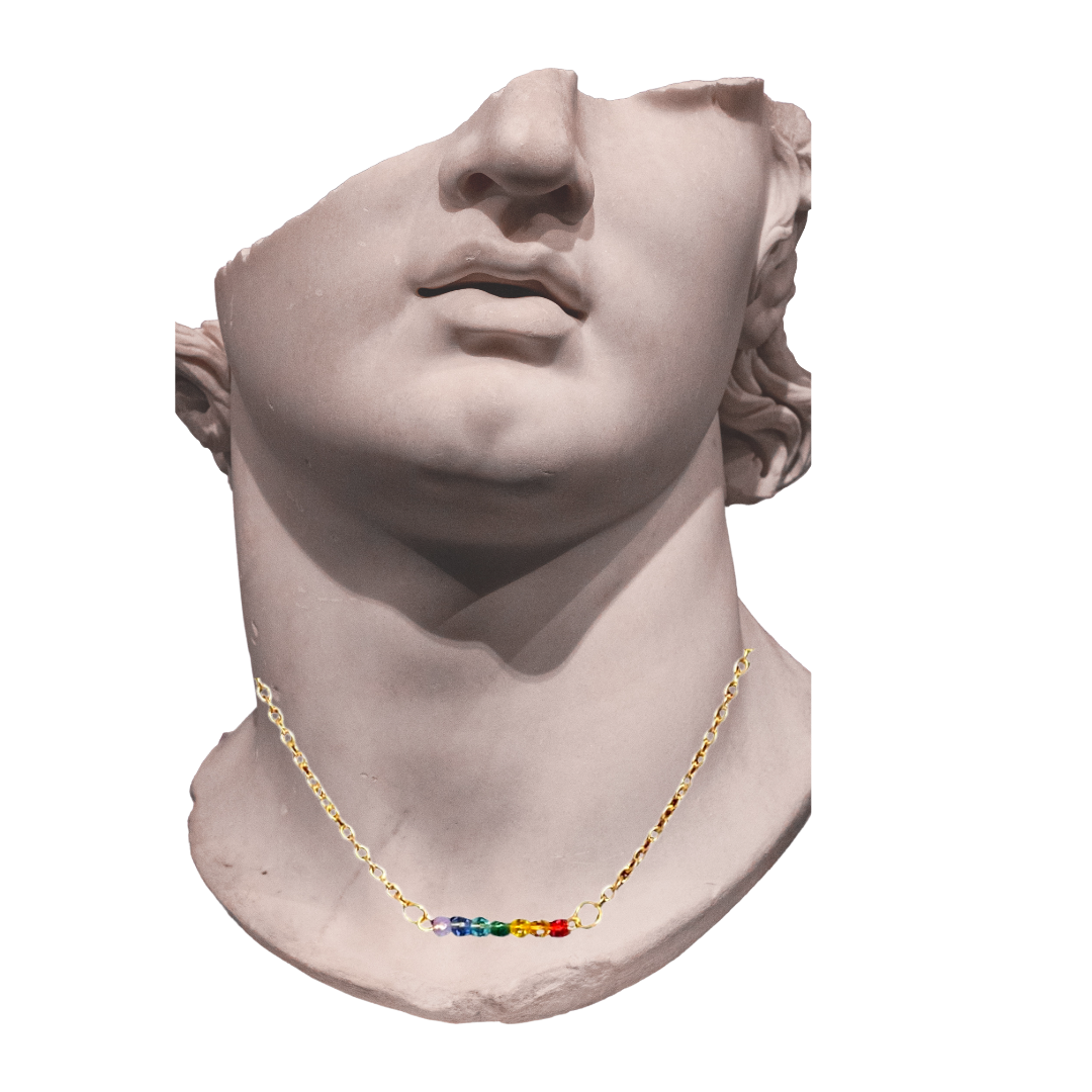Crystal Rainbow Necklace 34 Jewelry Anthologie Co.