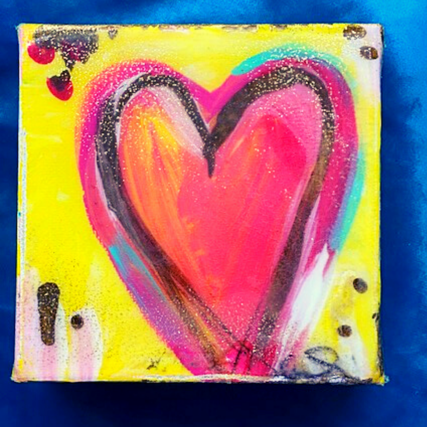 Love Notes - Mini Heart Block Painting